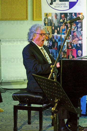 Peter Malinverni, Anais Reno Quartet, Watermill Jazz Club, Dorking, Surrey, July 2024. Creator: Brian O'Connor.