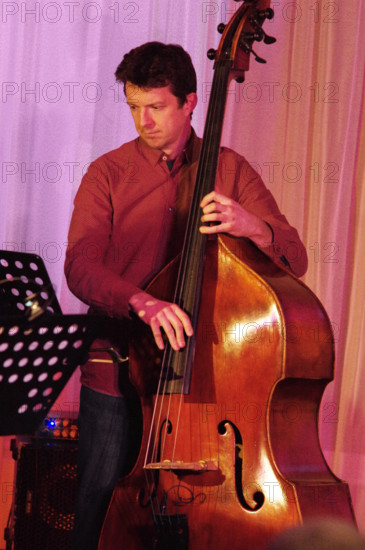 Dave Manington, Eddie Parker’s Airborn, Watermill Jazz Club, Dorking, Surrey, March 2025. Creator: Brian O'Connor.
