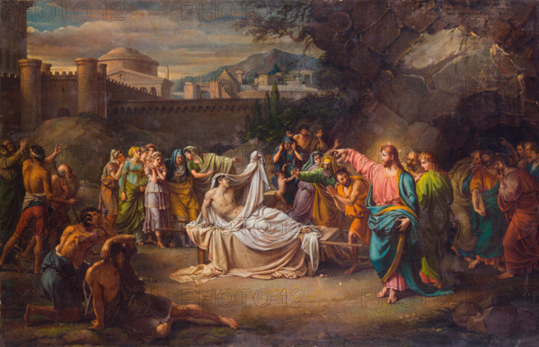 The raising of the son of the widow of Nain, 1816. Creator: Wicar, Jean-Baptiste Joseph (1762-1834).