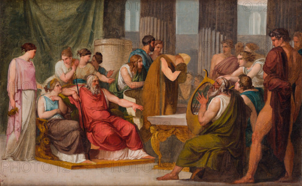 Odysseus at the Court of Alcinous, 1814-1815. Creator: Hayez, Francesco (1791-1882).
