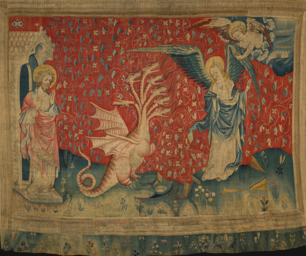 The Apocalypse Tapestry, Scene 35: The Woman Receiving Wings, Between 1373 and 1380. Creator: Anonymous master.