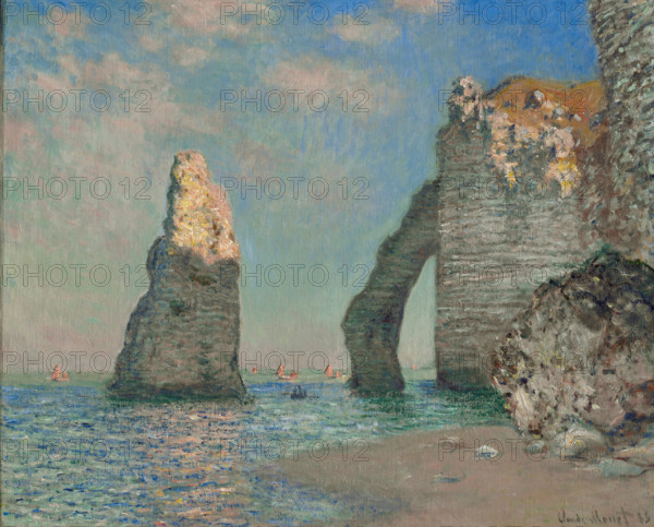 The Cliff at Etrétat, 1885. Creator: Monet, Claude (1840-1926).