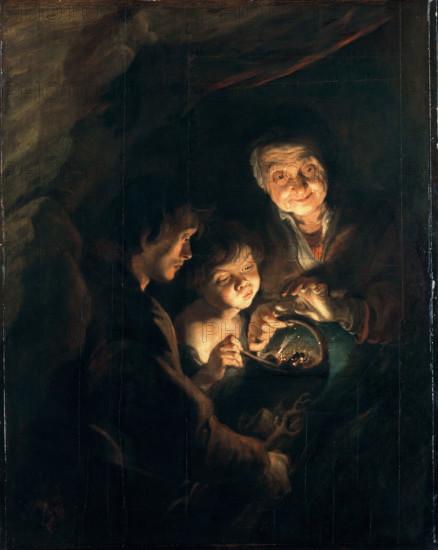Old Woman with a Basket of Coal, c1616-1618. Creator: Rubens, Pieter Paul (1577-1640).