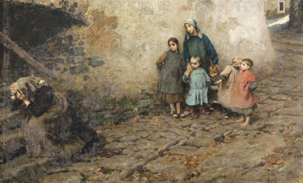 The School of Sorrow, 1895. Creator: Rossi, Luigi (1853-1923).