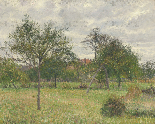 Autumn, Morning, Cloudy, Eragny, 1900. Creator: Pissarro, Camille (1830-1903).
