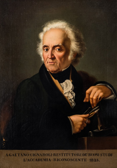 Portrait of Gaetano Cignaroli (1747-1826). Creator: Zusi, Carlo (1792-1868).