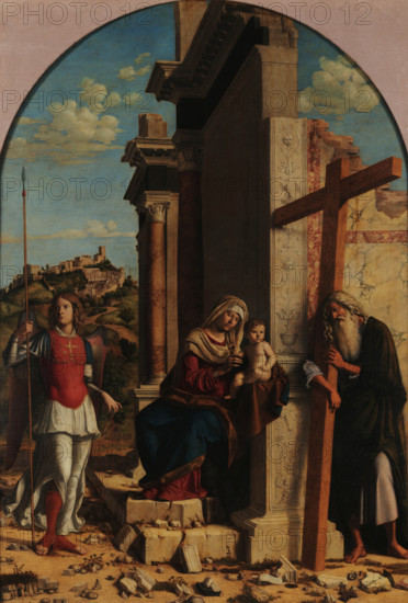 Madonna with Child between Saints Michael and Andrew, c1499. Creator: Cima da Conegliano, Giovanni Battista (ca. 1459-1517).