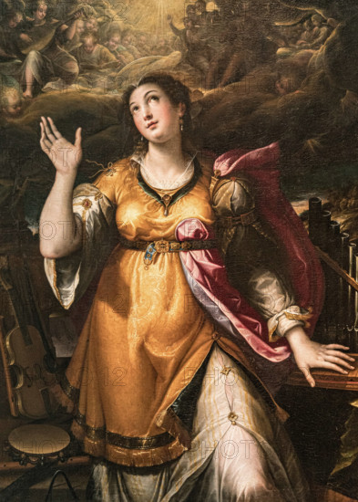 Saint Cecilia, 1580. Creator: Calvaert, Denys (ca 1540-1619).