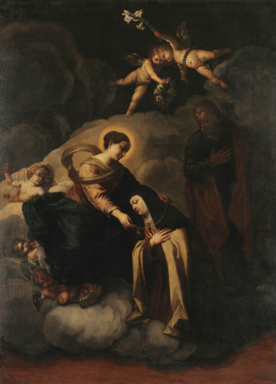 The Mystical Marriage of Saint Theresa , 1641-1642. Creator: Cairo, Francesco (1607-1665).
