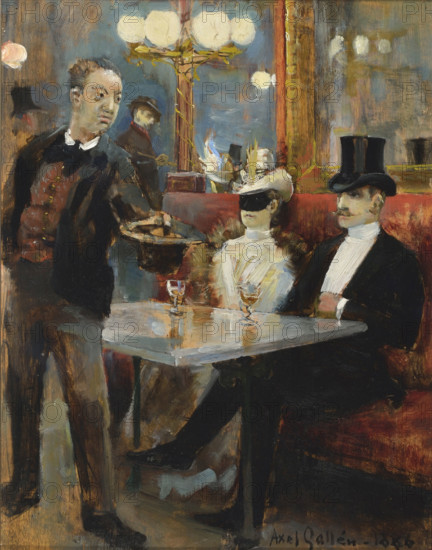 In a Café in Paris, 1886. Creator: Gallen-Kallela, Akseli (1865-1931).