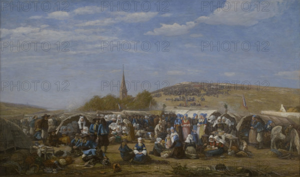 Pardon de Sainte-Anne-La-Palud, 1858. Creator: Boudin, Eugène-Louis (1824-1898).