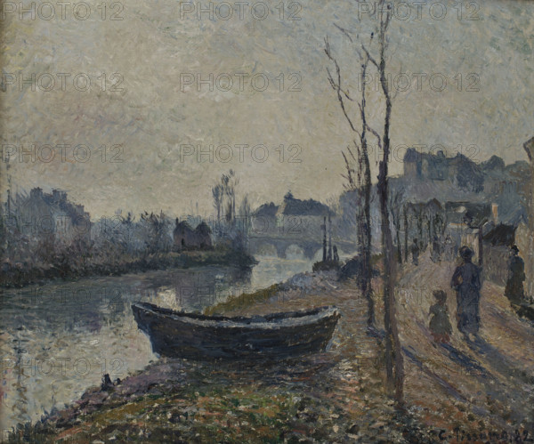 Quai du Pothuis bord de l'Oise, 1882. Creator: Pissarro, Camille (1830-1903).