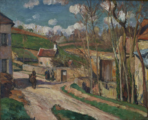 Un carrefour à l'Hermitage, 1876. Creator: Pissarro, Camille (1830-1903).