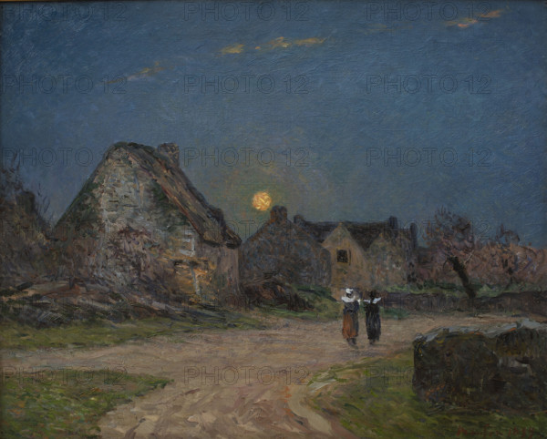 Moonrise in Brittany (Lever de lune en Bretagne), 1899. Creator: Maufra, Maxime (1861-1918).