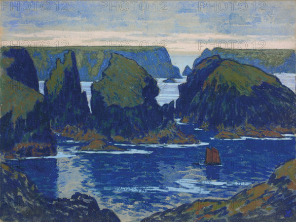 Belle-Île, Goulphar, 1895. Creator: Auburtin, Jean Francis (1866-1930).