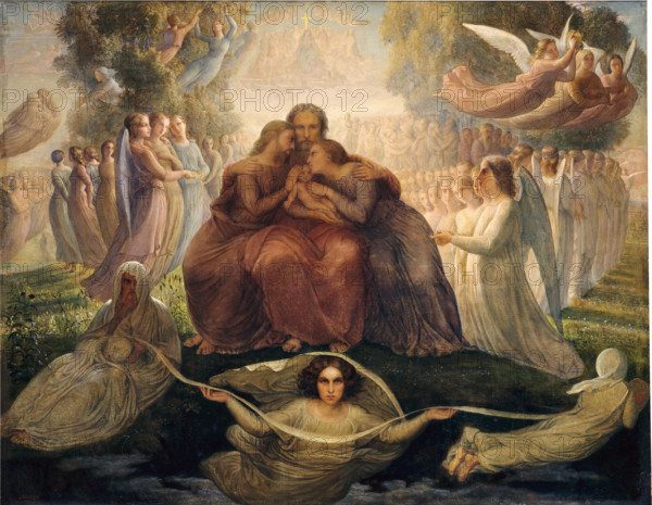 Le Poème de l'âme (Poem of the Soul). Génération divine (Divine generation), 1854. Creator: Janmot, Louis (1814-1892).