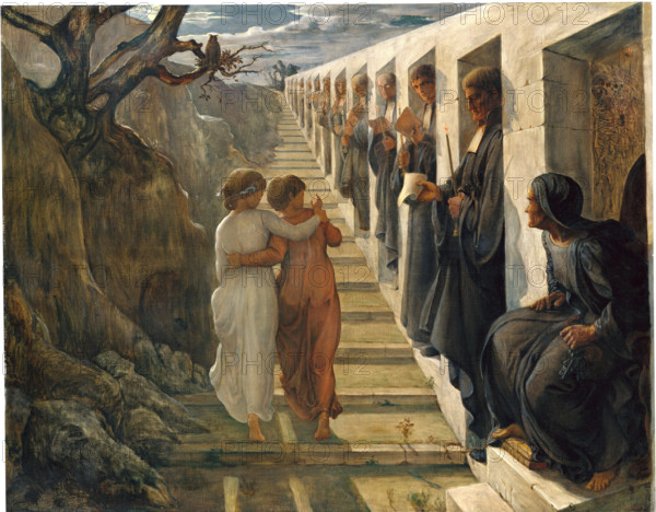 Le Poème de l'âme (Poem of the Soul). Le Mauvais Sentier (The Wrong Path), 1854. Creator: Janmot, Louis (1814-1892).
