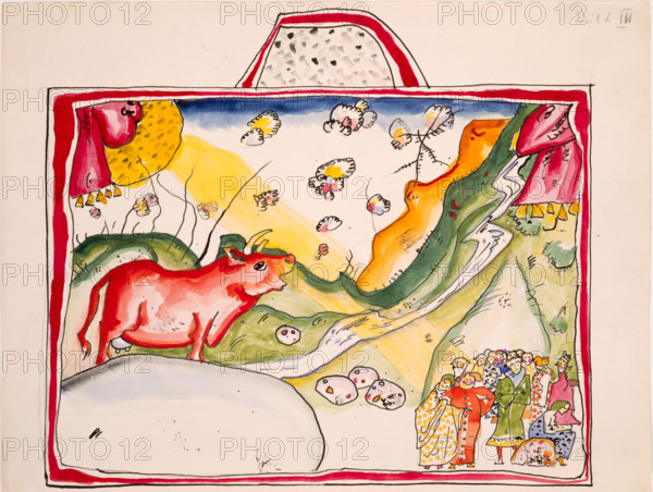 Aquarell für Violett (Bild III), 1914. Creator: Kandinsky, Wassily Vasilyevich (1866-1944).