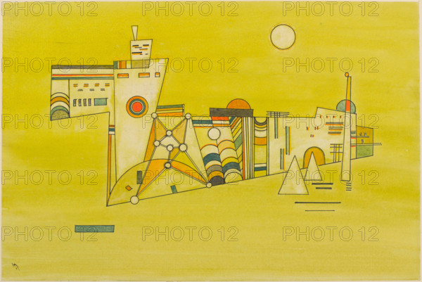 Zartes Gelb (Tender Yellow), 1927. Creator: Kandinsky, Wassily Vasilyevich (1866-1944).