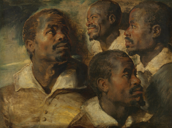 Four Studies of a Head of a Moor, 1640. Creator: Rubens, Pieter Paul (1577-1640).