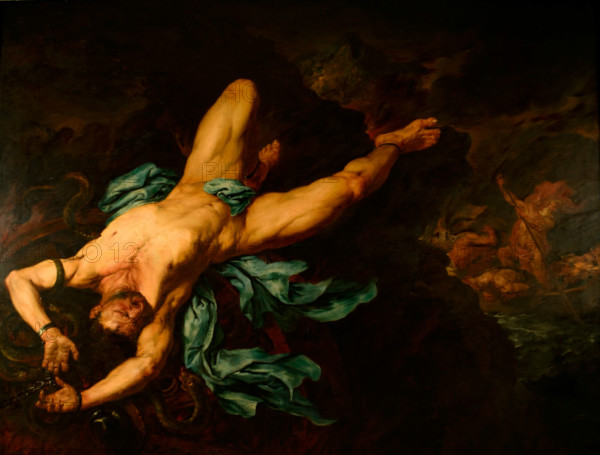 The Punishment of Ixion, Mid of 17th century. Creator: Langetti, Giovan Battista (1635-1676).
