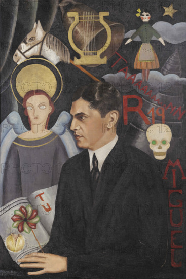 Portrait of the poet Miguel N. Lira (1905-1961), 1927. Creator: Kahlo, Frida (1907-1954).