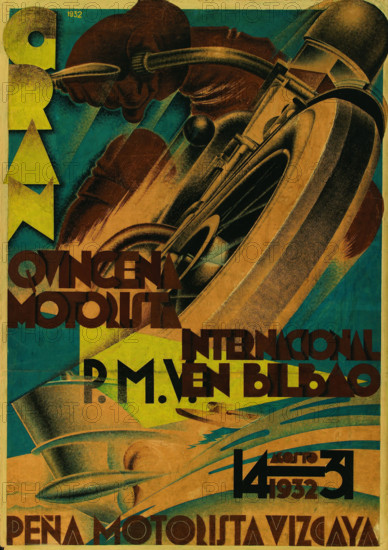 Great International Motor Fortnight in Bilbao, 1932. Creator: Lasheras, Luis (1896-1948).
