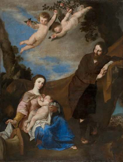 The Rest on the Flight into Egypt, Between 1640 and 1650. Creator: Ribera, José (Jusepe), de (1591-1652).