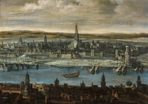 View of Seville, 1610-1620. Creator: Caullery, Louis, de (ca 1580-1621).