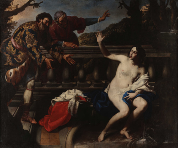Susanna and the Elders, c1645. Creator: De Rosa, Pacecco (Francesco) (1607-1656).