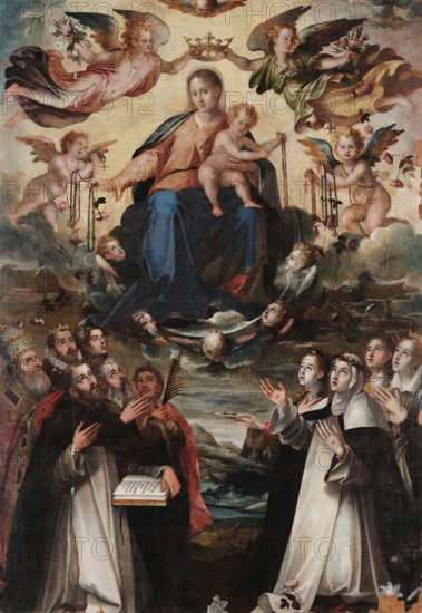 The Madonna of the Rosary, 1582-1584. Creator: Mijtens (Meytens), Aert (1541-1602).