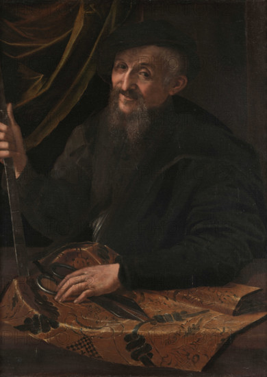 Portrait of a Tailor, 1540-1545. Creator: Mazzola Bedoli, Girolamo (c. 1500-1569).