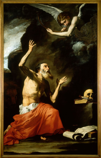 Saint Jerome and the Angel of Judgement, 1626. Creator: Ribera, José (Jusepe), de (1591-1652).