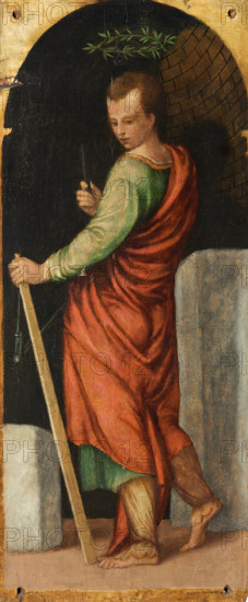 Simplicius. From the Polyptych of the Four Crowned Martyrs, 1552. Creator: Badile, Antonio (1518-1560).