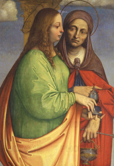 Saints Martha and Mary Magdalene, Early16th century. Creator: Giovanni Agostino da Lodi (active c. 1495-c. 1525).