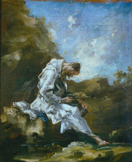 Hermit in the Desert, First third of 18th century. Creator: Magnasco, Alessandro (1667-1749).