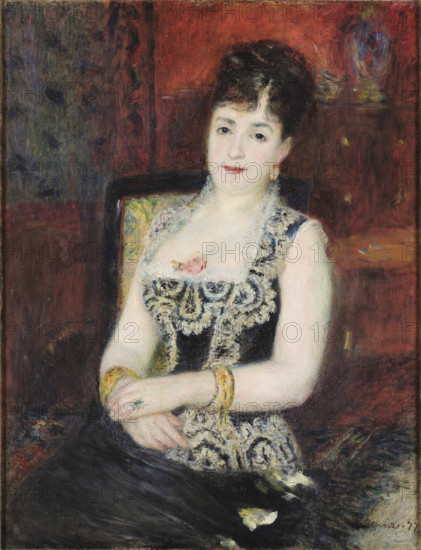 Portrait de le comtesse Mélanie de Pourtalès, née Mélanie Renouard de Bussière (1836-1914), 1877. Creator: Renoir, Pierre Auguste (1841-1919).