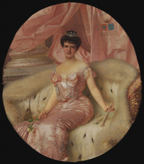 Portrait of Amélie of Orléans (1865-1951), Queen of Portugal . Creator: Corcos, Vittorio Matteo (1859-1933).