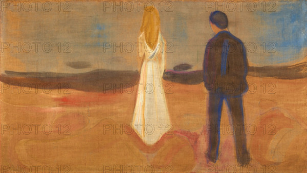 Summer Night. The Lonely Ones (The Reinhardt Frieze), 1906-1907. Creator: Munch, Edvard (1863-1944).