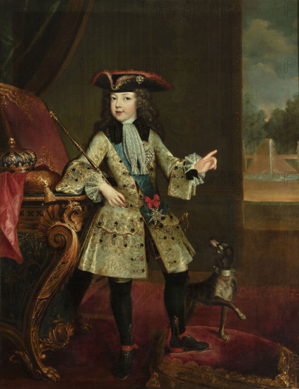 Portrait of the King Louis XV (1710-1774) as Child, c1717. Creator: Justinat, Augustin-Oudart (1663-1743).