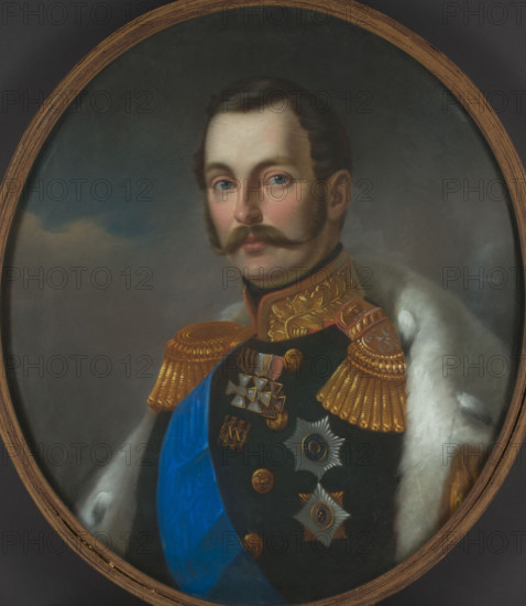 Portrait of Emperor Alexander II (1818-1881), 1856. Creator: Maleszewski, Tytus (1827-1898).