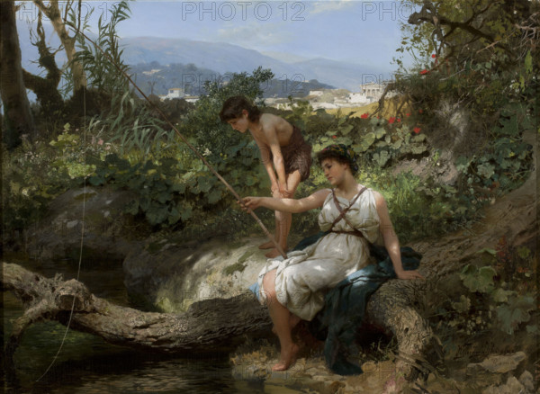 Roman idyll. Fishing, c1879. Creator: Siemiradzki, Henryk (1843-1902).