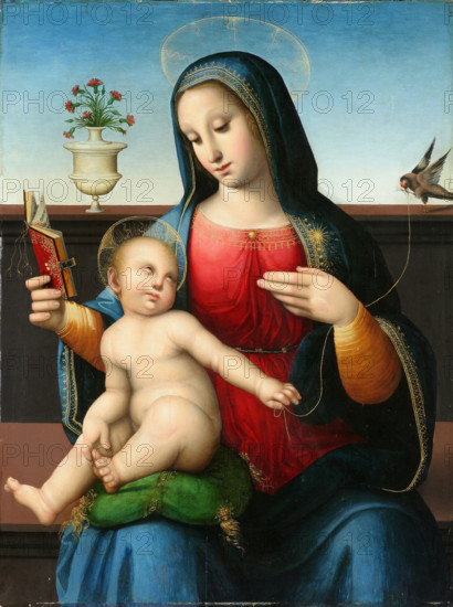 The Virgin and Child with a Goldfinch, Early16th century. Creator: Malatesta (Leonardo da Pistoia), Leonardo di Francesco di Lazzaro (1483-after 1518).