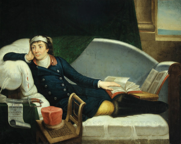 Portrait of Tadeusz Kosciuszko (1746-1817), with a saber gifted by the Whigs, Between 1807 and 1830. Creator: Cosway, Richard, (after) (1742-1821).