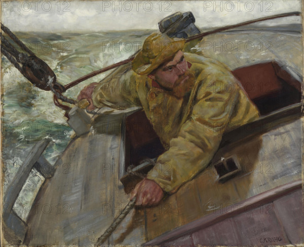 Helm a-lee! , 1882. Creator: Krohg, Christian (1852-1925).