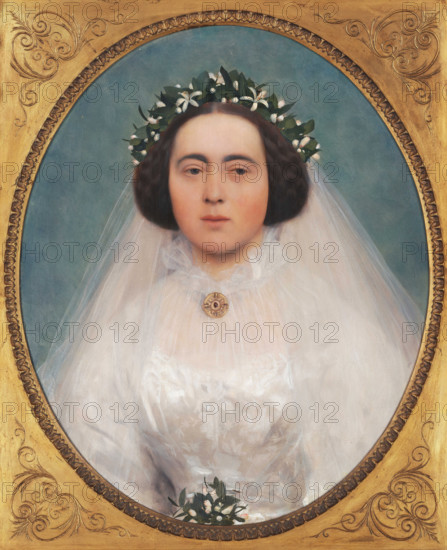 Marie Kerner von Marilaun as bride, 1891-1892. Creator: Klimt, Gustav (1862-1918).