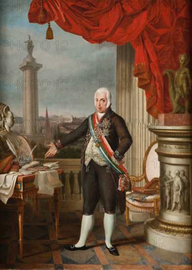 Portrait of Dom John VI (1767-1826), King of Portugal, Brazil and the Algarves, 19th century. Creator: Sequeira, Domingos de (1768-1837).