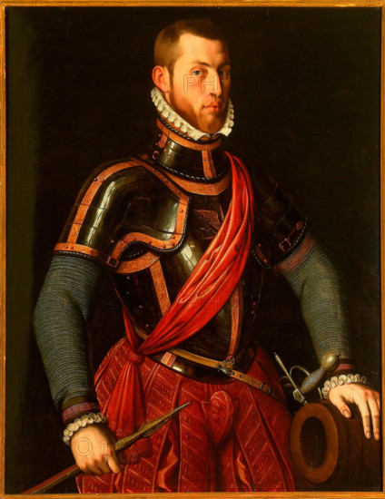 Portrait of Vespasiano I Gonzaga (1531-1591), Duke of Sabbioneta, c1590. Creator: Campi, Bernardino (1522-1591).