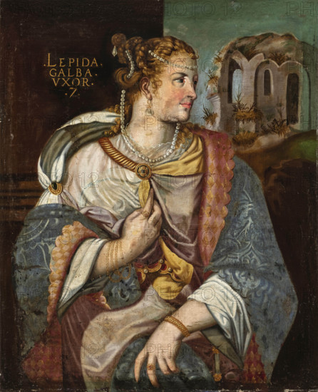 Portrait of Aemilia Lepida, wife of the Roman Emperor Galba, End of 16th century. Creator: Anonymous.