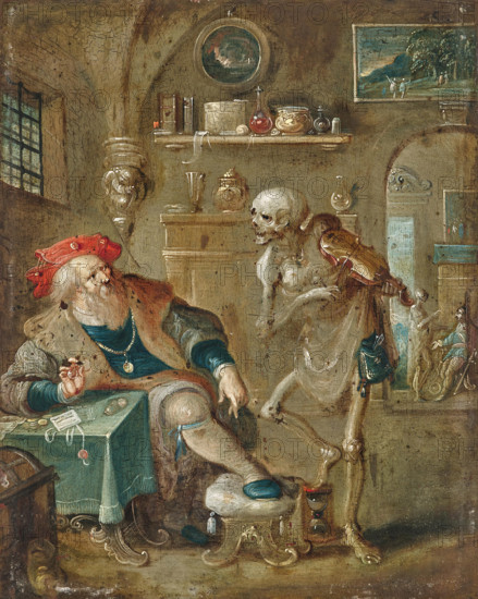 Death and the Miser. Creator: Francken, Frans, the Younger (1581-1642).